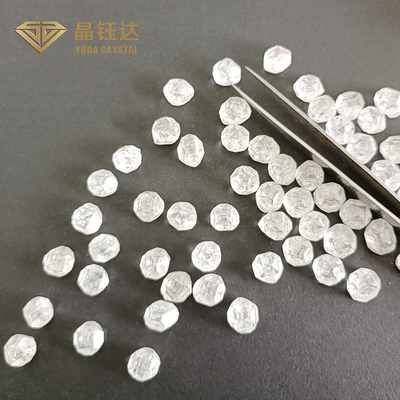 2Ct vers le haut de laboratoire a créé diamants synthétiques de rond non coupé E-F blanc de la couleur D de diamants de vrais