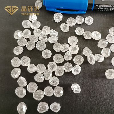 Diamants rugueux non coupés de clarté de la pierre HPHT VVS de diamants développés par laboratoire de forme ronde
