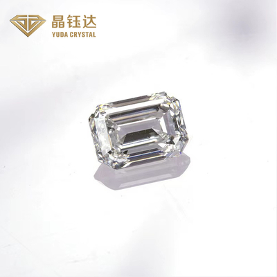 Excellente coupe d'émeraude de forme élégante HPHT Laboratoire créé diamant poli pour les anneaux